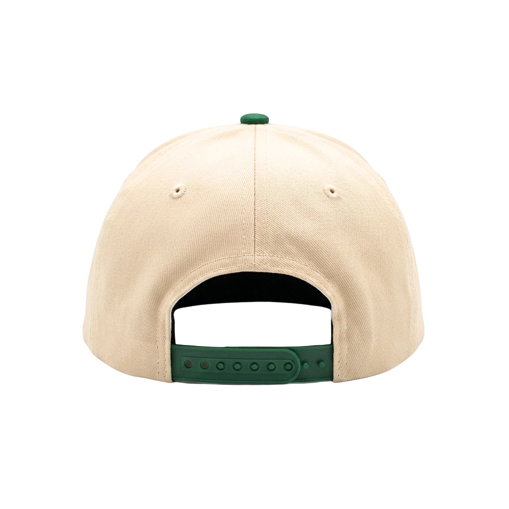 Green snapback golf hat